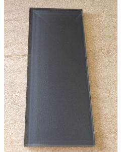 Glass Linear End Plate - Grey Smooth